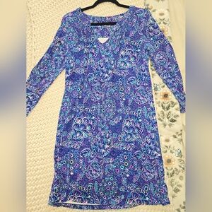 Vibrant Blue Patterned Dress